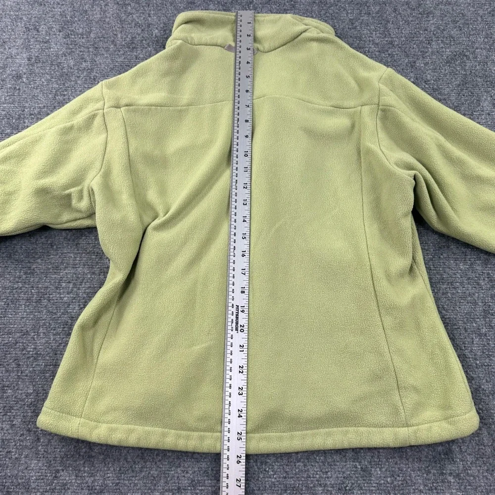 The North Face Fleece Jacket Size Medium Green Full Zip Mock Neck Women's